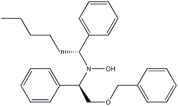 N-[(R)-2-Benzyloxy-1-phenylethyl]-N-[(1R)-1-phenylhexyl]hydroxylamine Struktur