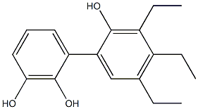 3',4',5'-Triethyl-1,1'-biphenyl-2,2',3-triol Struktur