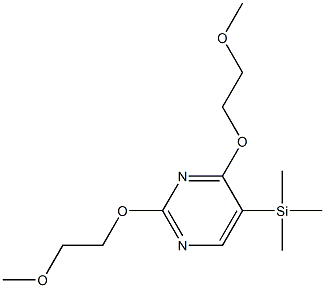 2,4-ビス(2-メトキシエトキシ)-5-(トリメチルシリル)ピリミジン 化學(xué)構(gòu)造式