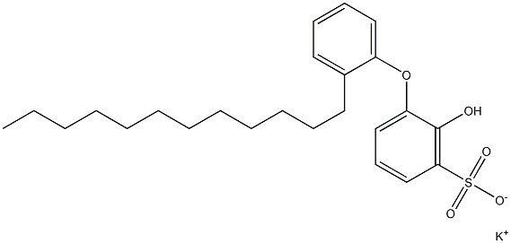 2-Hydroxy-2'-dodecyl[oxybisbenzene]-3-sulfonic acid potassium salt Struktur