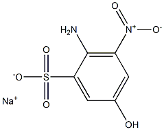 2-Amino-5-hydroxy-3-nitrobenzenesulfonic acid sodium salt Struktur