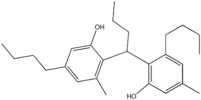 2,6'-Butylidenebis(3-methyl-5-butylphenol) Struktur