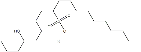 4-Hydroxynonadecane-9-sulfonic acid potassium salt Struktur