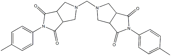 5,5'-Methylenebis[2-(4-methylphenyl)tetrahydropyrrolo[3,4-c]pyrrole-1,3(2H,5H)-dione] Struktur