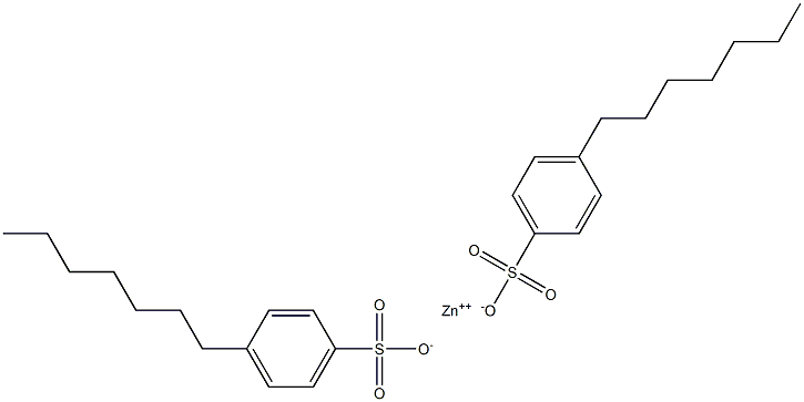 Bis(4-heptylbenzenesulfonic acid)zinc salt Struktur