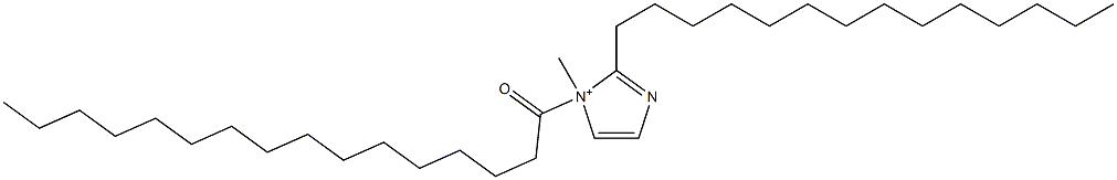 1-Methyl-1-hexadecanoyl-2-tetradecyl-1H-imidazol-1-ium Struktur