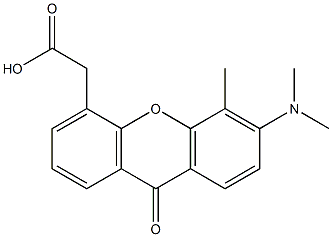 6-Dimethylamino-5-methyl-9-oxo-9H-xanthene-4-acetic acid Struktur