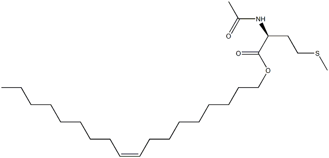 (S)-2-(Acetylamino)-4-(methylthio)butanoic acid (Z)-9-octadecenyl ester Struktur