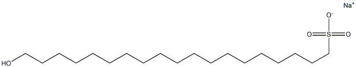 19-Hydroxynonadecane-1-sulfonic acid sodium salt Struktur