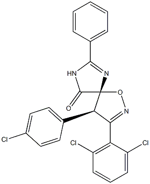 (4R,5R)-3-(2,6-Dichlorophenyl)-4-(4-chlorophenyl)-8-phenyl-1-oxa-2,7,9-triazaspiro[4.4]nona-2,8-dien-6-one Struktur