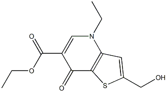 2-Hydroxymethyl-4-ethyl-7-oxothieno[3,2-b]pyridine-6-carboxylic acid ethyl ester Structure