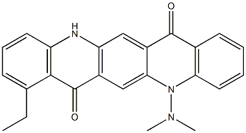 5-(Dimethylamino)-8-ethyl-5,12-dihydroquino[2,3-b]acridine-7,14-dione Struktur