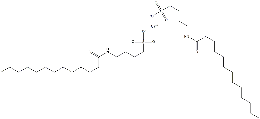 Bis(4-tridecanoylamino-1-butanesulfonic acid)calcium salt Struktur