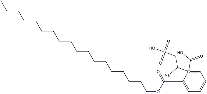 Phthalic acid 1-octadecyl 2-(1-sodiosulfoethyl) ester Struktur