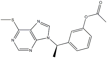 9-[(R)-1-(3-Acetyloxyphenyl)ethyl]-6-methylthio-9H-purine Struktur