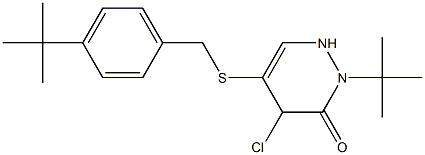 2-tert-Butyl-5-[(4-tert-butylbenzyl)thio]-4-chloro-1,4-dihydropyridazin-3(2H)-one Struktur