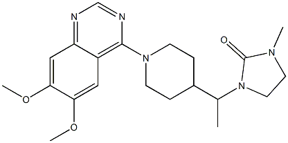 1-[1-[1-(6,7-Dimethoxyquinazolin-4-yl)piperidin-4-yl]ethyl]-3-methylimidazolidin-2-one Struktur