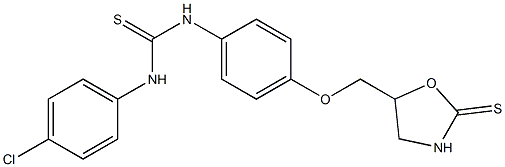 1-[p-[(2-Thioxo-5-oxazolidinyl)methoxy]phenyl]-3-(p-chlorophenyl)thiourea Struktur