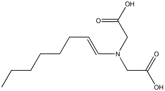 (1-Octenyl)iminodiacetic acid Struktur