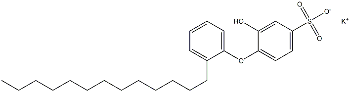 2-Hydroxy-2'-tridecyl[oxybisbenzene]-4-sulfonic acid potassium salt Struktur