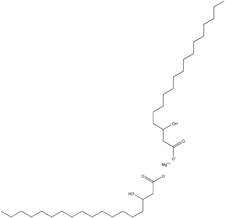 Bis(3-hydroxyoctadecanoic acid)magnesium salt Struktur