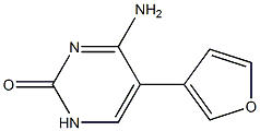 5-(3-Furanyl)-4-aminopyrimidin-2(1H)-one Struktur