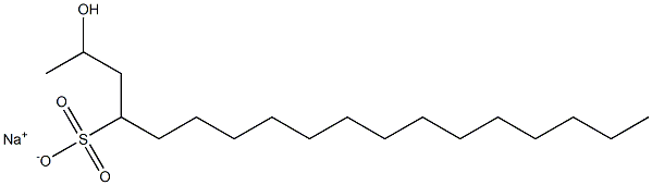 2-Hydroxyoctadecane-4-sulfonic acid sodium salt Struktur