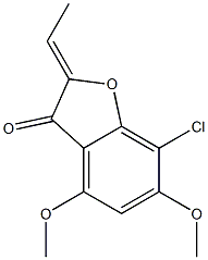 (2Z)-7-Chloro-2-ethylidene-4,6-dimethoxybenzofuran-3(2H)-one Struktur