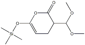 3,4-Dihydro-6-(trimethylsiloxy)-3-(dimethoxymethyl)-2H-pyran-2-one Struktur