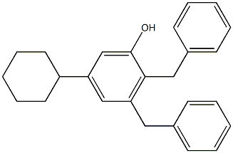 2,3-Dibenzyl-5-cyclohexylphenol Struktur