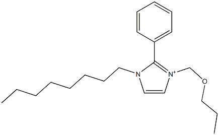 1-Octyl-2-phenyl-3-[(propoxy)methyl]-1H-imidazol-3-ium Struktur