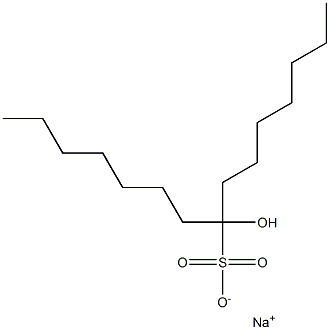 8-Hydroxypentadecane-8-sulfonic acid sodium salt Struktur