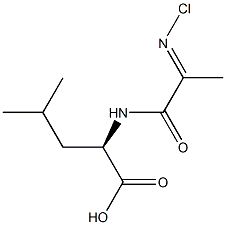 (2R)-2-[2-(Chloroimino)-1-oxopropylamino]-4-methylpentanoic acid Struktur