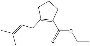 2-(3-Methyl-2-butenyl)-1-cyclopentene-1-carboxylic acid ethyl ester Struktur