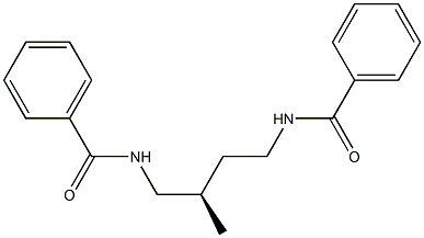 [R,(+)]-N,N'-Dibenzoyl-2-methyl-1,4-butanediamine Struktur