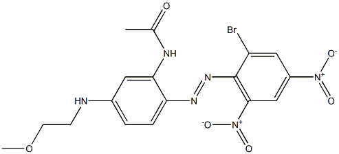 2'-(2-Bromo-4,6-dinitrophenylazo)-5'-(2-methoxyethylamino)acetanilide Struktur