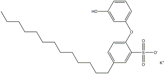 3'-Hydroxy-4-tridecyl[oxybisbenzene]-2-sulfonic acid potassium salt Struktur