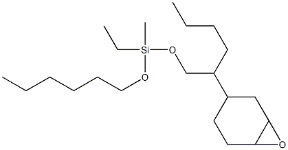 2-(3,4-Epoxycyclohexan-1-yl)ethylmethyldi(hexyloxy)silane Struktur