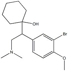 1-[1-(3-Bromo-4-methoxyphenyl)-2-dimethylaminoethyl]cyclohexanol Struktur