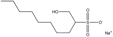 1-Hydroxydecane-2-sulfonic acid sodium salt Struktur