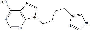 9-[2-[(1H-Imidazol-4-yl)methylthio]ethyl]-9H-purin-6-amine Struktur