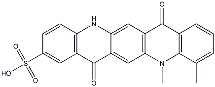 5,7,12,14-Tetrahydro-11,12-dimethyl-7,14-dioxoquino[2,3-b]acridine-2-sulfonic acid Struktur