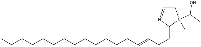 1-Ethyl-2-(3-heptadecenyl)-1-(1-hydroxyethyl)-3-imidazoline-1-ium Struktur