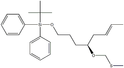 (4S)-4-(Methylthiomethoxy)methyl-7-(tert-butyldiphenylsiloxy)-1-heptene Struktur