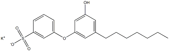 3'-Hydroxy-5'-heptyl[oxybisbenzene]-3-sulfonic acid potassium salt Struktur