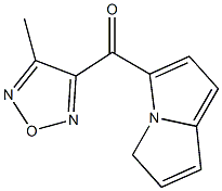 3-Methyl-4-pyrrolizinocarbonylfurazan Struktur