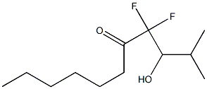 4,4-Difluoro-3-hydroxy-2-methyl-5-undecanone Struktur