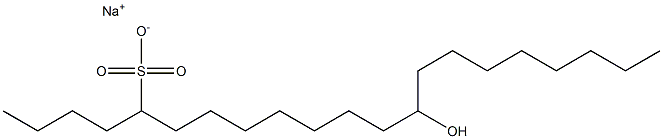 13-Hydroxyhenicosane-5-sulfonic acid sodium salt Struktur