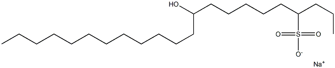 10-Hydroxydocosane-4-sulfonic acid sodium salt Struktur