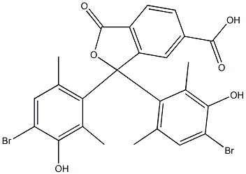 1,1-Bis(4-bromo-3-hydroxy-2,6-dimethylphenyl)-1,3-dihydro-3-oxoisobenzofuran-6-carboxylic acid Struktur